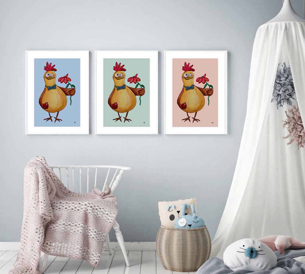 Mops und Pfanze Kinderposter