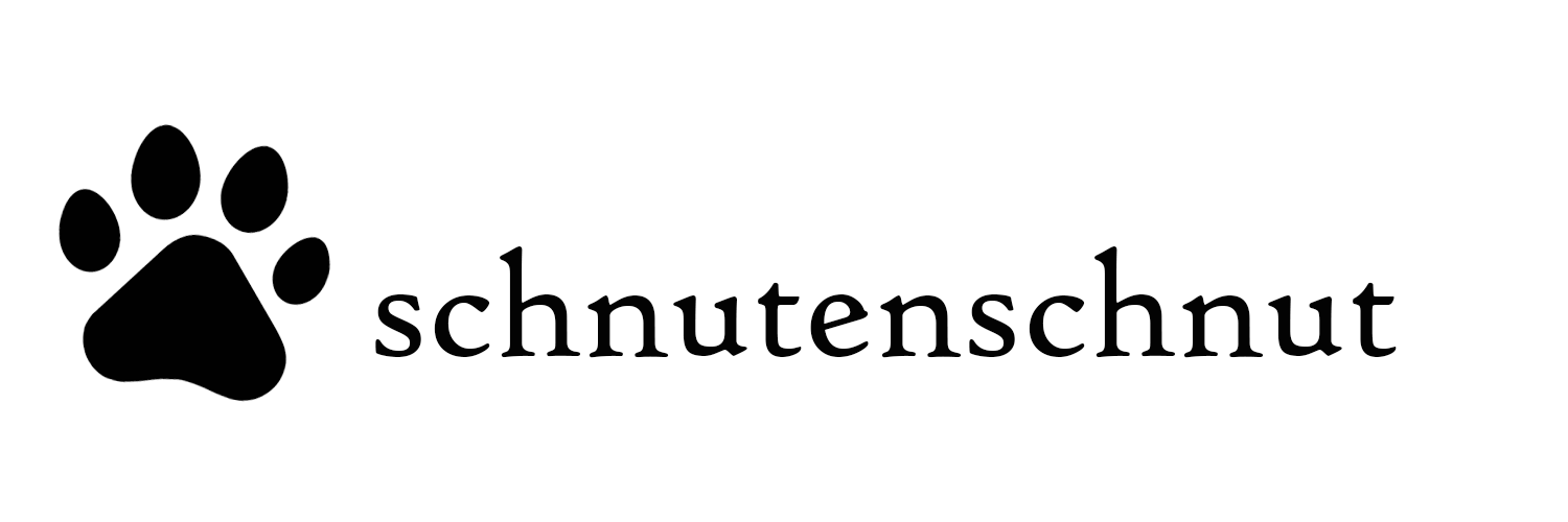 Eine Mopspfote in schwarz als schnutenschnut Logo