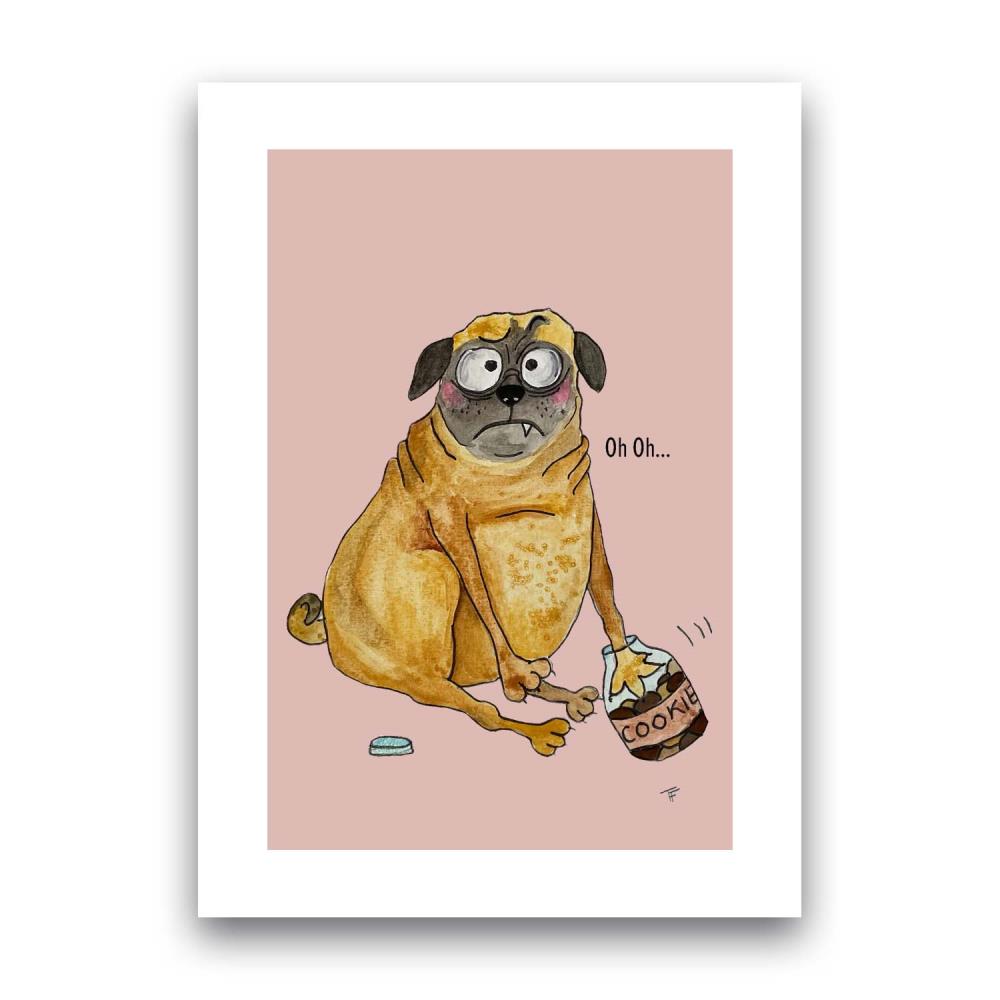 Kinderposter Mops Keksglas "Oh Oh" – Bild 2